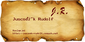 Juscsák Rudolf névjegykártya